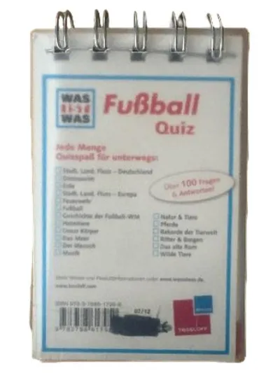 Tessloff WAS IST WAS Fußball Quiz Spiel 100 Fragen Kinder Lernspiel