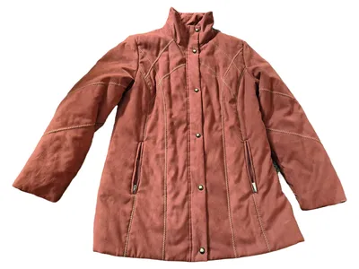 Malva Damen Leichte Jacke Gr. 40 L Casual Braun Übergangsjacke