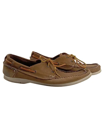 COX Bootsschuhe Herren Schnürschuhe Braun Größe 41 Maritim Freizeit