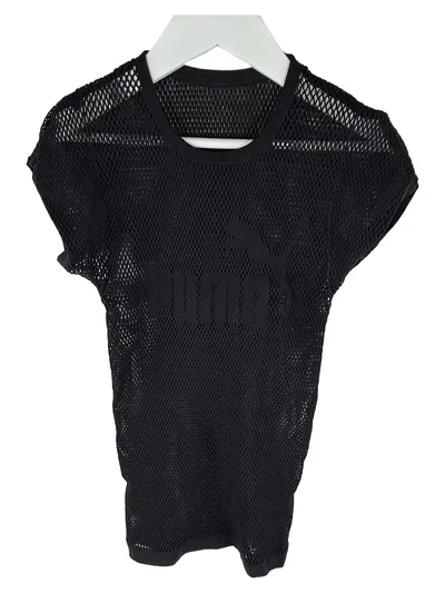 PUMA Damen Mesh Sport Shirt Netz Oberteil Schwarz Gr. S