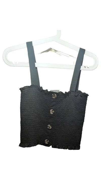 Noisy May Damen Bustier Top M Schwarz Baumwolle Casual