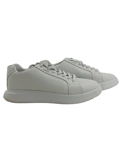 ZABA Sneaker low Damen Grau Gr. 42 Casual Sportlich Basic Minimalistisch