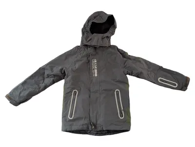 KIDS AND FRIENDS Kinder Outdoorjacke Kapuze Uni Grau Gr. 140