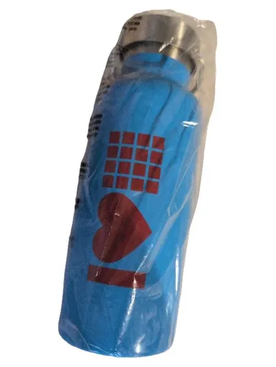 Ritter Sport Trinkflasche Metall Blau Herz 21cm Freizeit Spaß