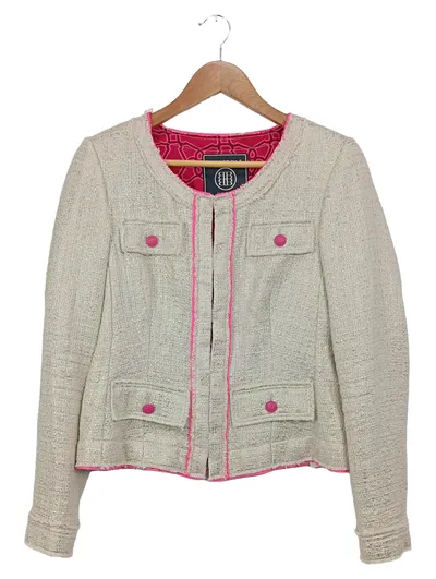Blonde No. 8 Blazer Damen Gr. 38 Beige Elegant Baumwolle Jacke