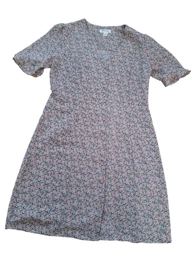 monteau Kleid Damen Freizeitkleid Rosa Blumenmuster Gr. 38/M