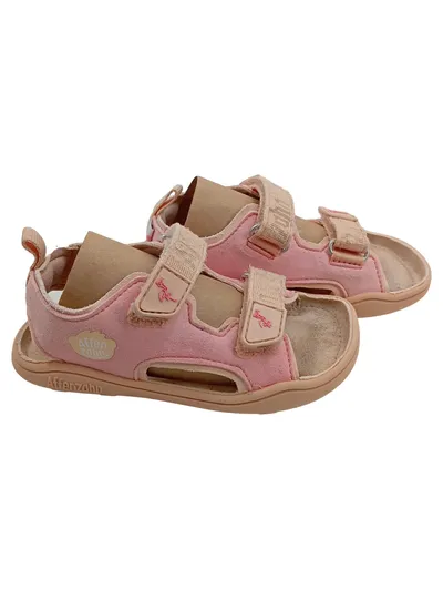 Affenzahn Sandalen Mädchen Gr. 26 Rosa Flamingo Klettverschluss Leder