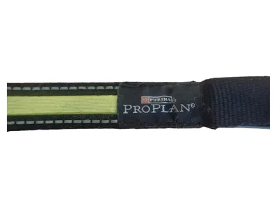 Purina Pro Plan Hundeleine Nylon Schwarz Reflektorstreifen Gebraucht