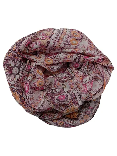 Uta Raasch Damen Schal Viskose Ethno Bohemian Mehrfarbig 156x45 cm