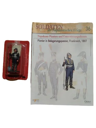 Del Prado Soldat Figur Napoleonische Kriege Pionier Spielfigur 7cm Mehrfarbig