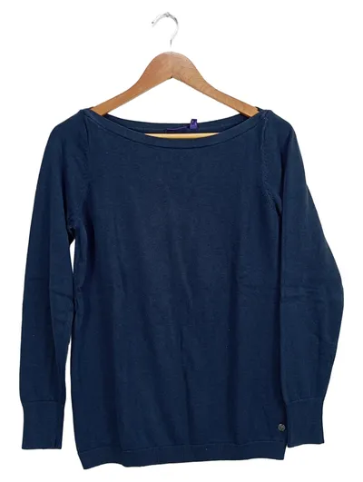 MEXX Damen Pullover Gr. L Blau Baumwolle Viskose Basic Langarm