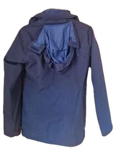 Columbia Damen Outdoorjacke Regenjacke Blau Gr. S Kapuze Polyester