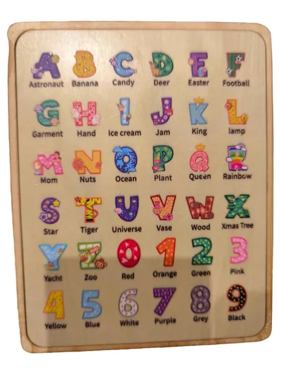Montessori Busy Board Holz Activity Center Kleinkinder ABC Zahlen Lernspielzeug