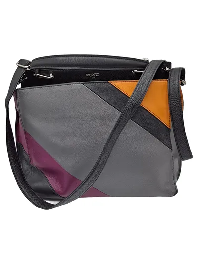 PICARD Damen Umhängetasche Leder Patchwork Mehrfarbig Crossbody Bag
