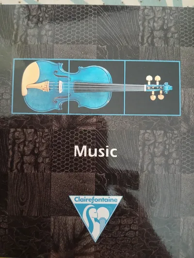 Clairefontaine Notizbuch Schwarz Music Violine 22x17cm 48 Seiten