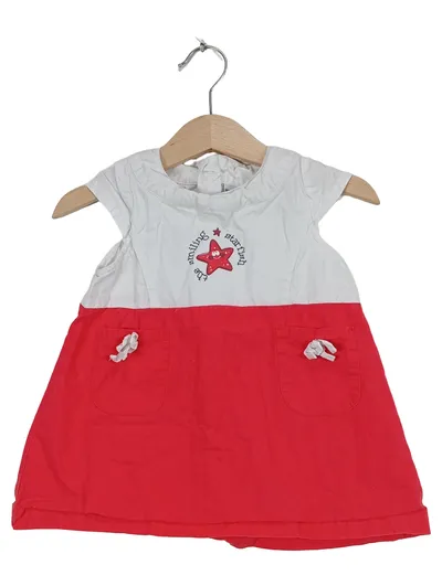 My Little Bear Sommerkleid Mädchen Gr. 68 Seestern Rot Weiß