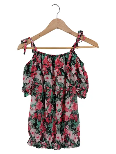 ORSAY Damen Bluse Off-Shoulder Blumenmuster Gr. M Mehrfarbig Sommer