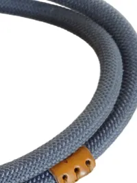BE NORDIC Martingal Hundehalsband Tau Leder Grau 50cm 3