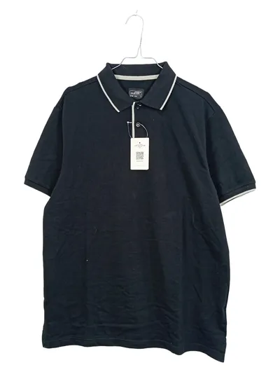James & Nicholson Poloshirt Herren L Schwarz Baumwolle Kurzarm Casual