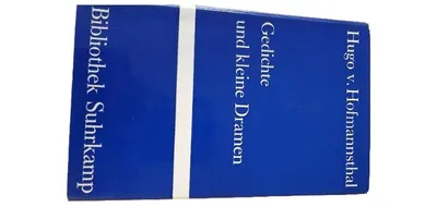 Hugo von Hofmannsthal Lyrik Gedichtband Anthologie Deutsch Suhrkamp Hardcover