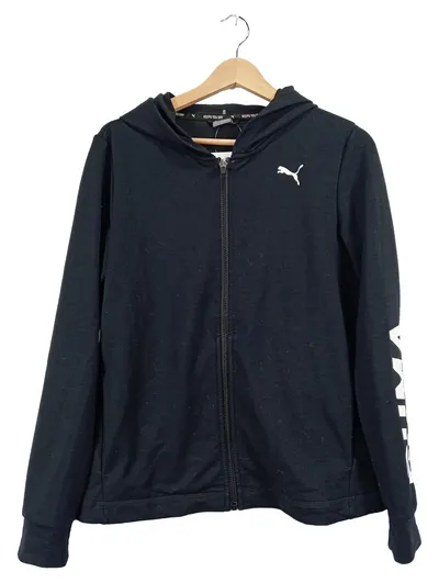 PUMA Trainingsjacke Herren Gr. M Kapuzenjacke Schwarz Sportjacke