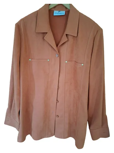Frankenwälder Damen Leichte Jacke Gr. 42 Braun Klassisch Polyester