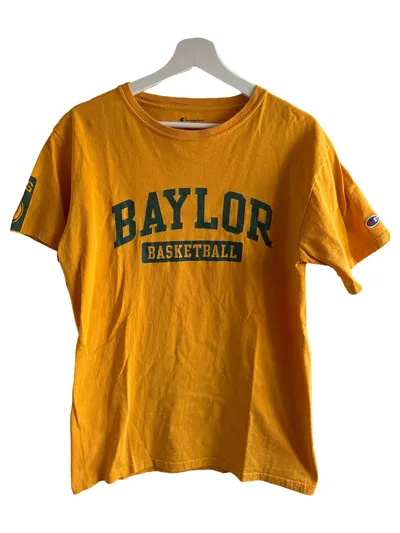 Champion T-Shirt Damen M Gelb Baylor Basketball Sportlich