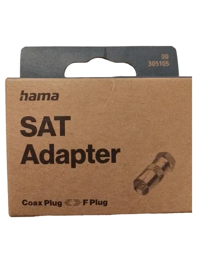 Hama SAT Adapter Koax Stecker F Stecker Antennenkabel Verbinder