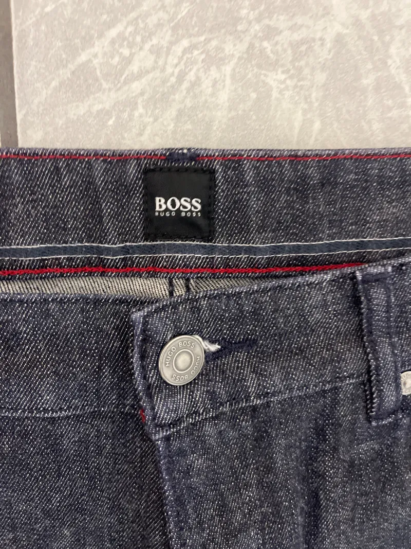 HUGO BOSS Herren Jeans Regular Fit Dunkelblau Gr. 34/32 Denim 3