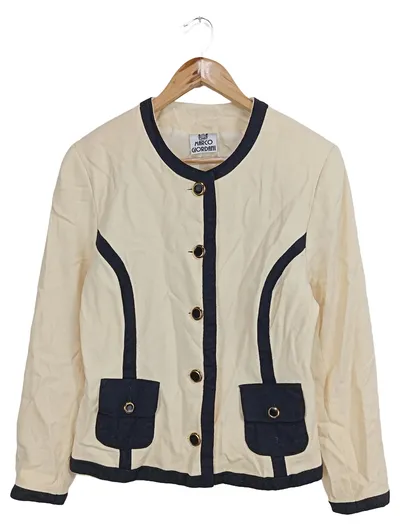 MARCO GIORDANI Blazer Damen Gr. 46/3XL Beige Klassisch Elegant Baumwolle Jacke