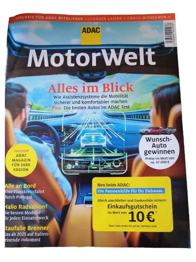 ADAC MotorWelt Assistenzsysteme Autotests Portugal Flusskreuzfahrt Zeitschrift