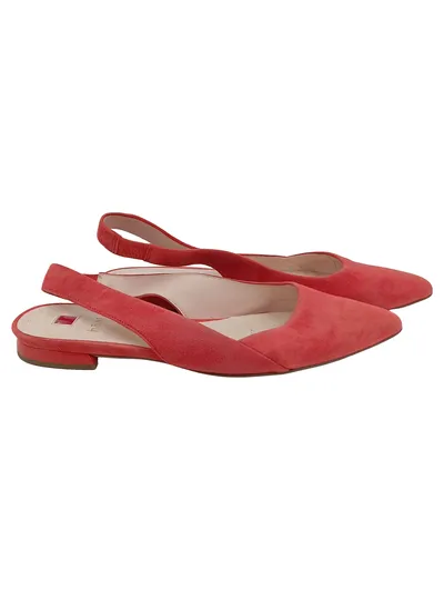 Högl Ballerinas Damen Gr. 38 Rot Elegant Slingback Schuhe