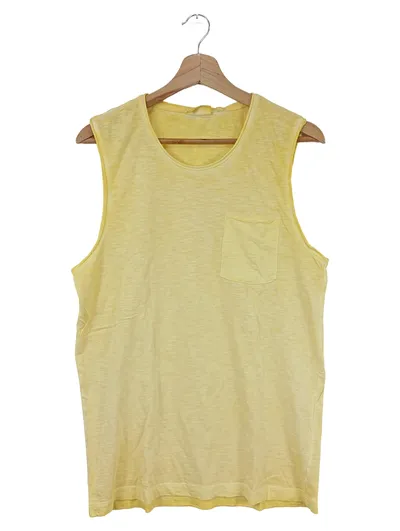 s.Oliver Herren Unterhemd Tank Top M Gelb Casual Baumwolle