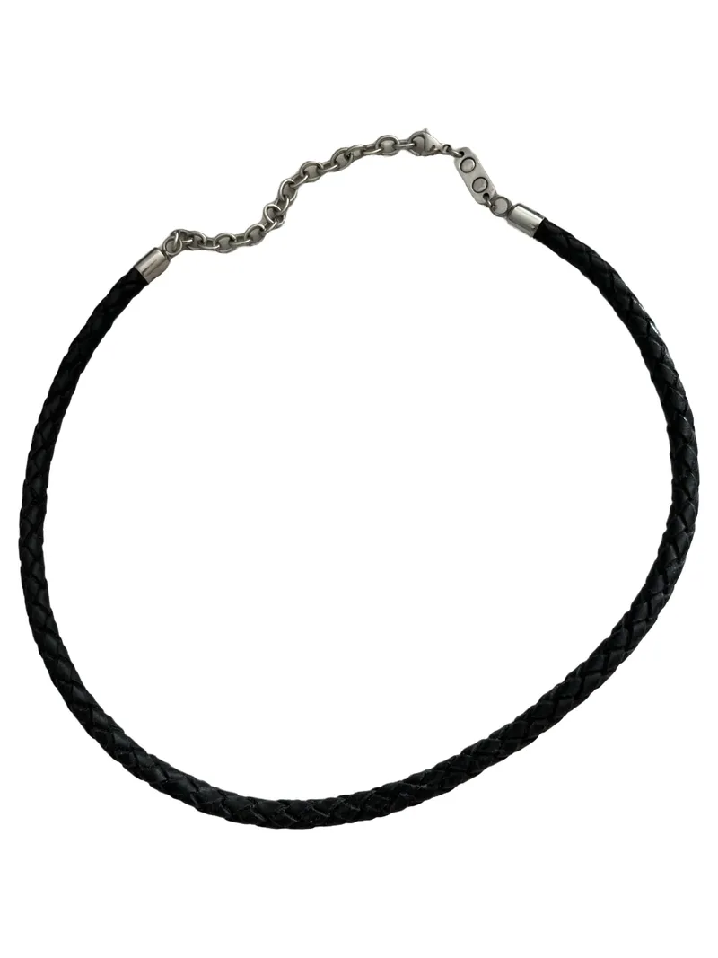 Energetix Halskette Lederkette Magnetschmuck Schwarz Casual Damen 1