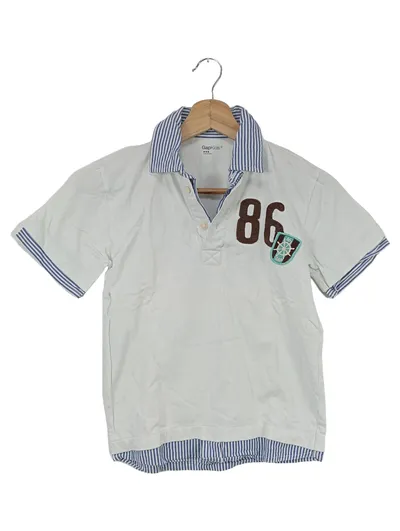 GapKids Poloshirt Kinder Gr. 146 Weiß Preppy Gestreift
