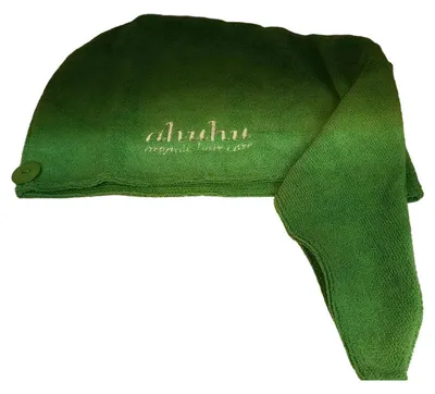 Ahuhu Organic Hair Care Haarturban Handtuch Grün Mikrofaser Turban