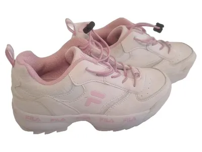 FILA Sneaker Low Kinder Mädchen Gr. 34 Weiß Rosa Sportschuhe