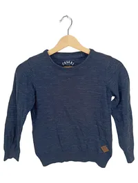 CREEKS Kinder Pullover Gr. 140 Blau Meliert Rundhals Langarm Casual 1