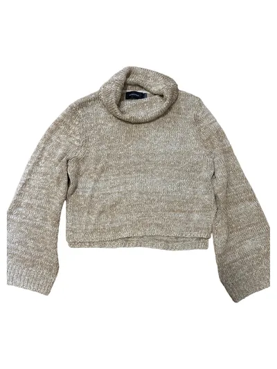 MINKPINK Pullover Damen Gr. 40/L Beige Casual Rollkragen Strick