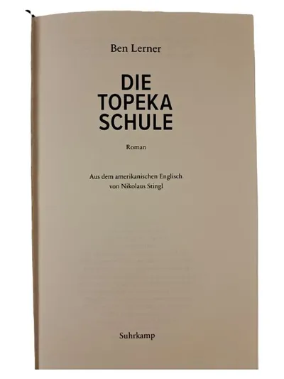 Die Topeka Schule Ben Lerner Gesellschaftsroman Satirische Gesellschaftskritik