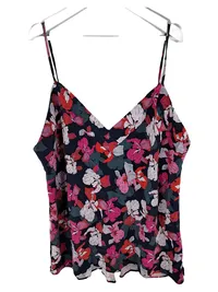 Calvin Klein Damen Schlafanzug Twin Set Blumen Top Culotte Gr. L 1