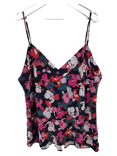 Calvin Klein Damen Schlafanzug Twin Set Blumen Top Culotte Gr. L