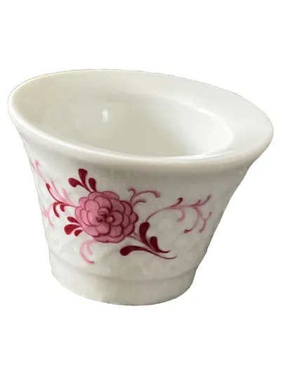 Seltmann Weiden Eierbecher Porzellan Weiß Klassisch mit Blumenmuster