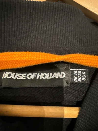 House of Holland Hoodie Kassetten-Design Schwarz Retro Gr. 38/M Damen