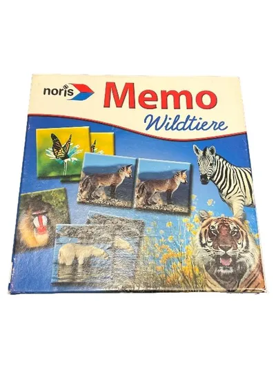 Noris Memo Wildtiere Gedächtnisspiel Tiere 36 Teile Kinderspiel ab 3 Jahren