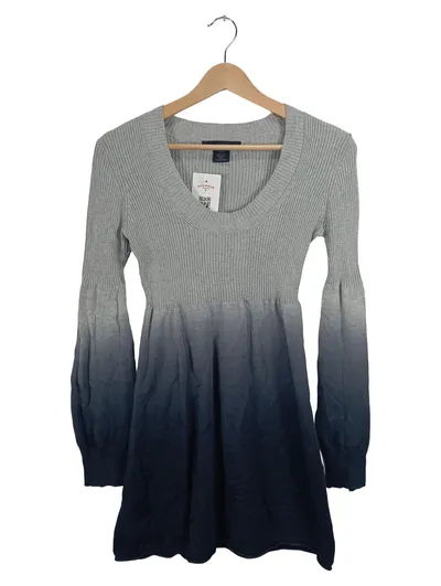 Calvin Klein Jeans Damen Strickkleid Gr. S Grau Ombré Farbverlauf