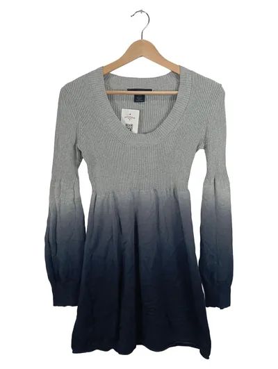 Calvin Klein Jeans Damen Strickkleid Gr. S Grau Ombré Farbverlauf