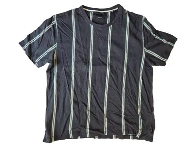 Ted Baker Herren T-Shirt Schwarz gestreift Gr. M Casual