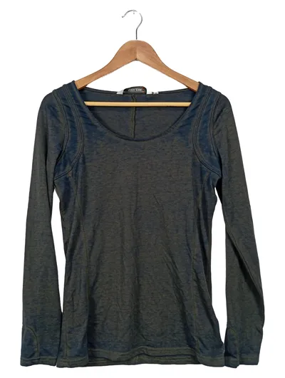 Garcia Jeans Damen Langarmshirt Gr. M Grau Casual Baumwolle Polyester
