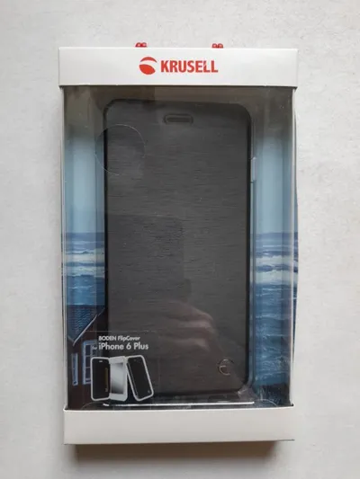 Krusell Handytasche FlipCover für iPhone 6 Plus Schwarz Kunststoff Modern